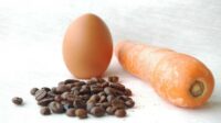 wortel, telur dan kopi